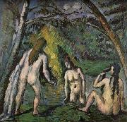 Paul Cezanne Three Women Bathing Norge oil painting reproduction